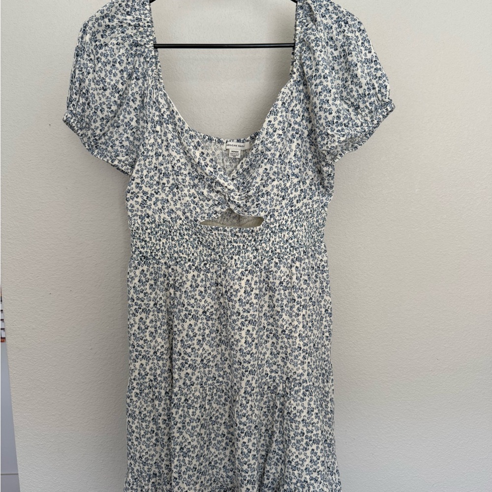 American Eagle Outfitters Blue Floral Mini Dress